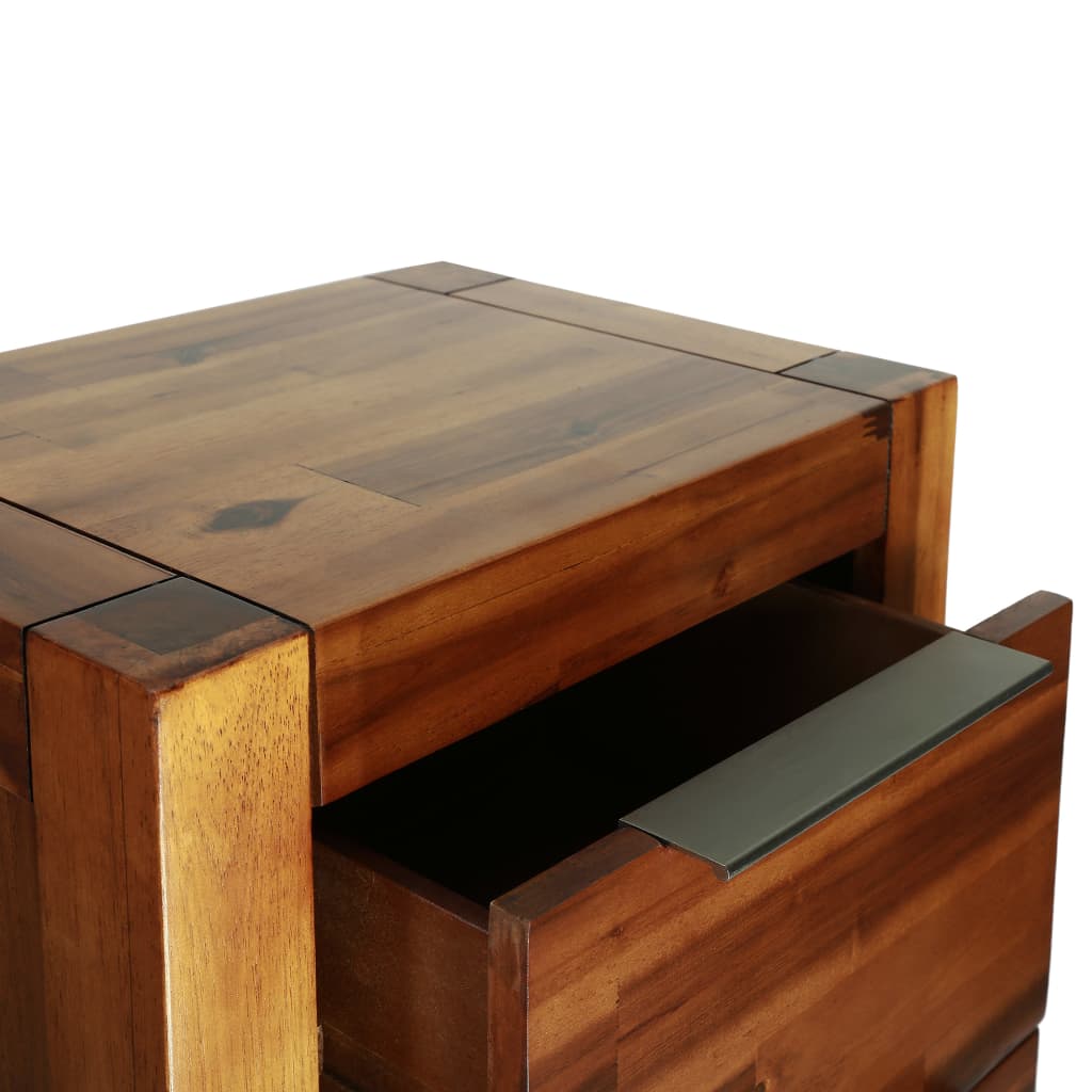 vidaXL Komoda su stalčiais, akacijos medienos masyvas, 45x32x115cm