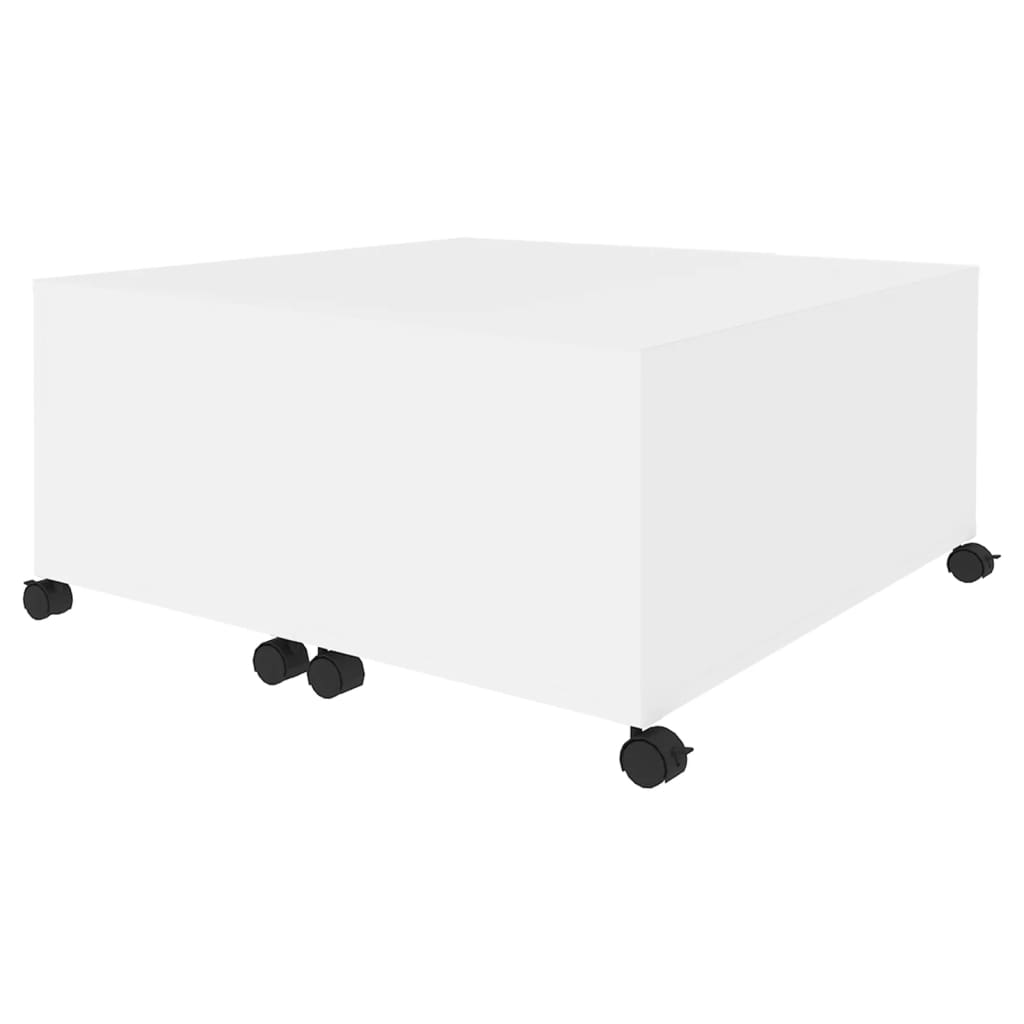 vidaXL Kavos staliukas, baltos spalvos, 75x75x38cm, MDP