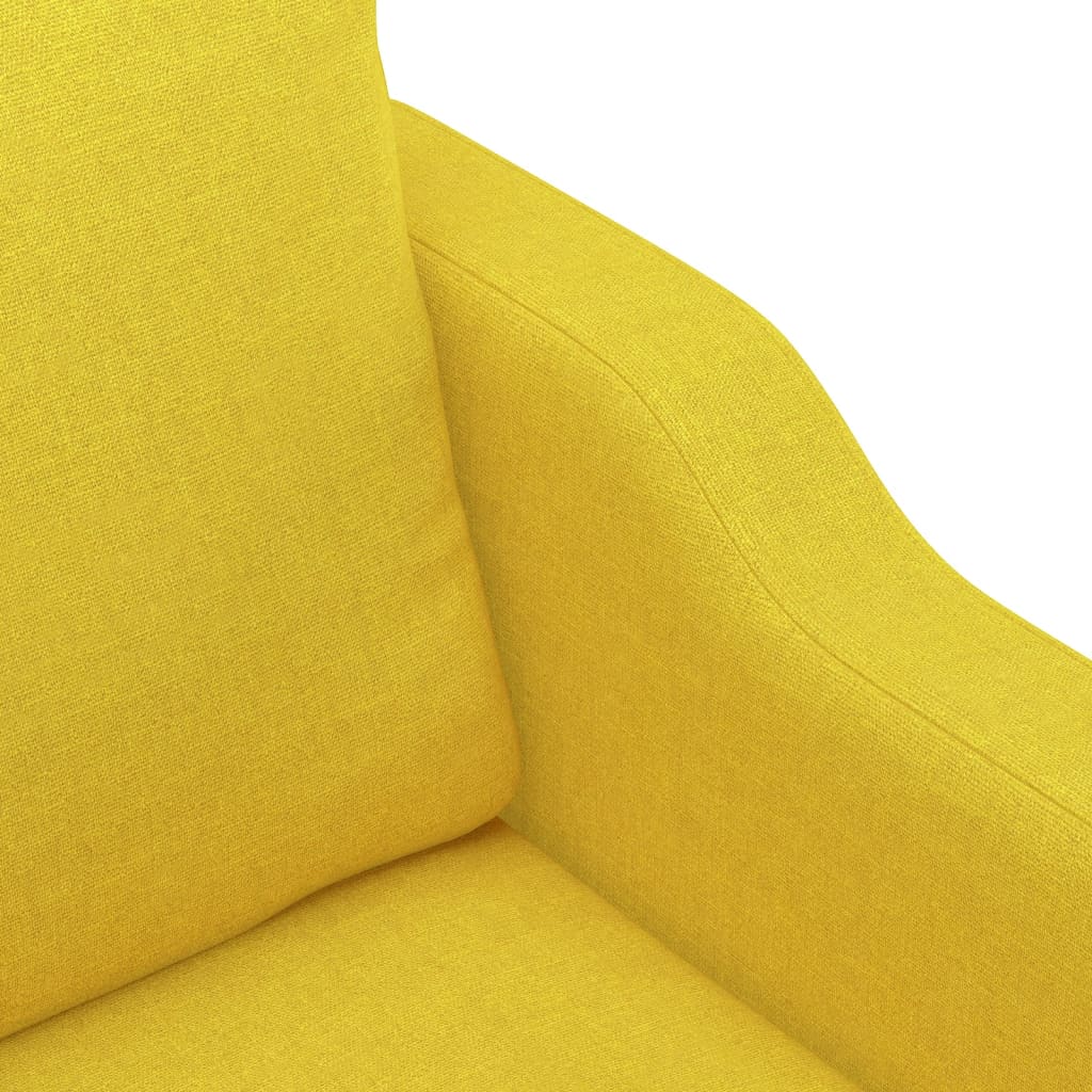 vidaXL Krėslas, šviesiai geltonos spalvos, 60cm, audinys