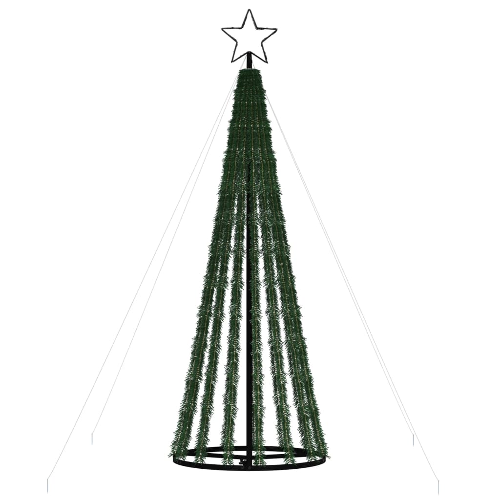 vidaXL Šviečianti Kalėdų eglutė, 180cm, 275 LED, kūgio formos