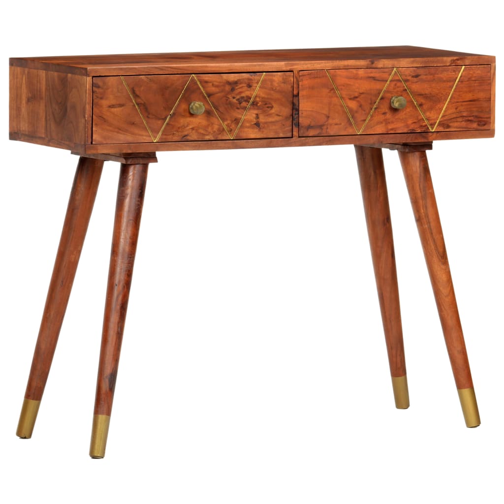 vidaXL Konsolinis staliukas, 90x35x76cm, akacijos medienos masyvas