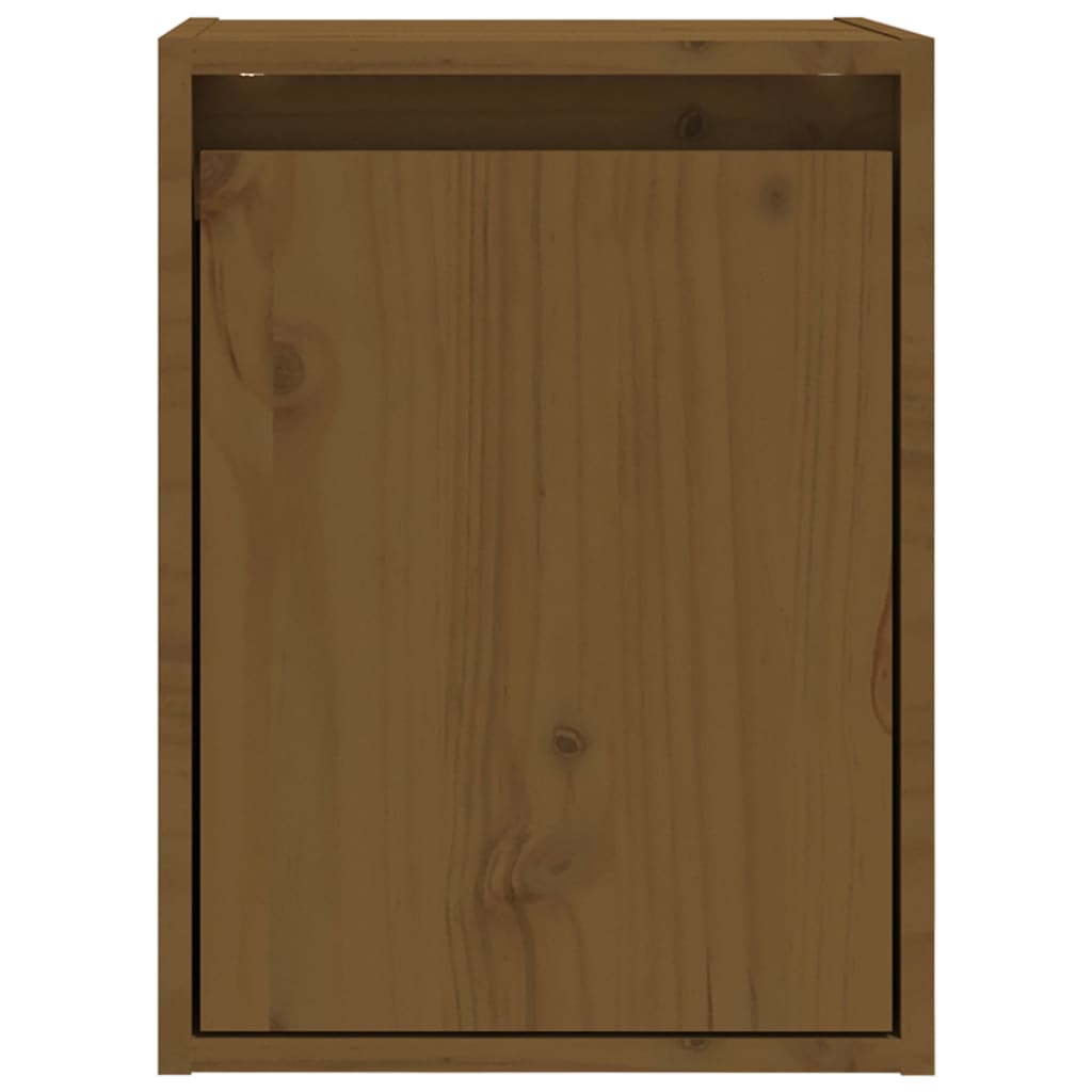 vidaXL Sieninė spintelė, medaus ruda, 30x30x40cm, pušies masyvas