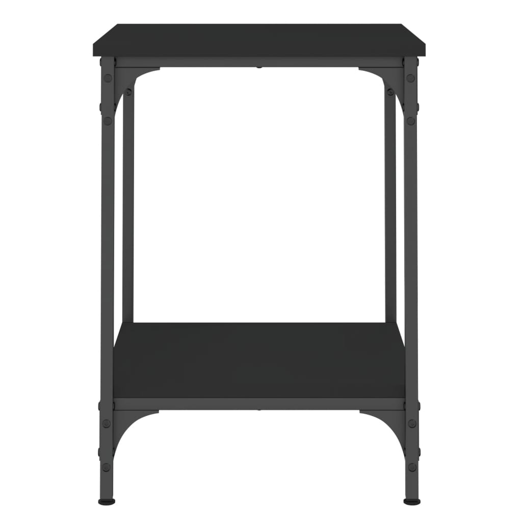 vidaXL Kavos staliukas, juodos spalvos, 40x40x55cm, apdirbta mediena