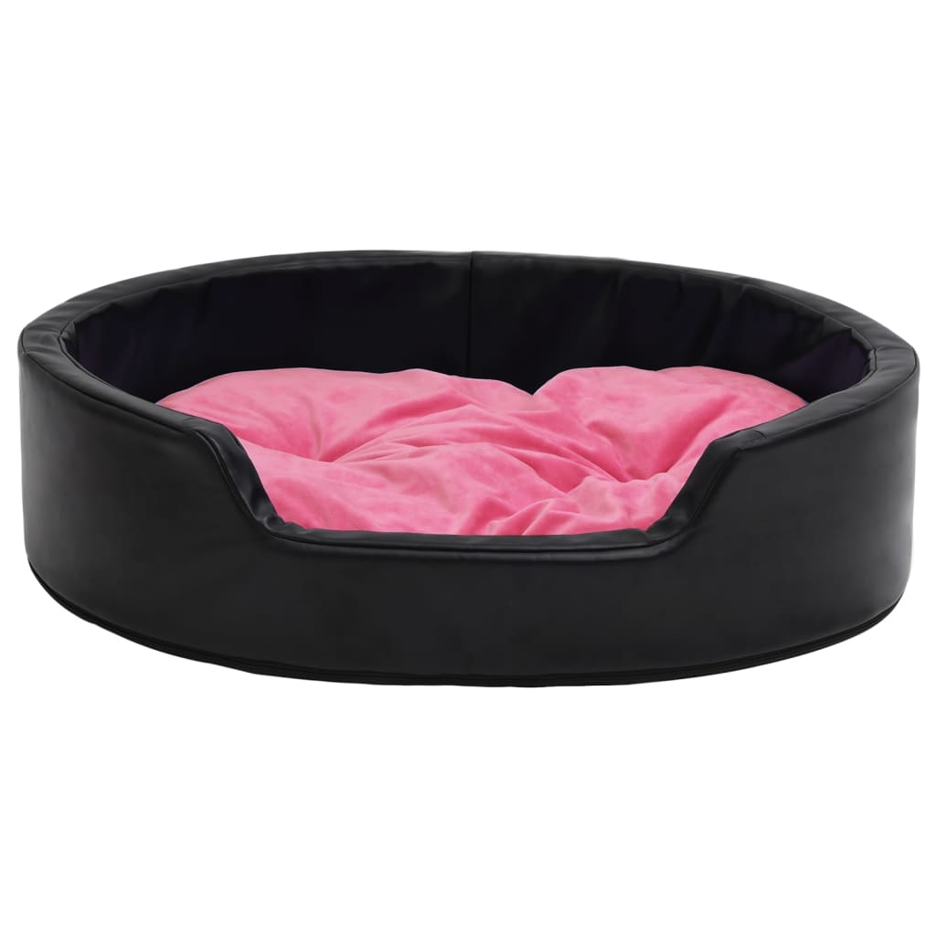 vidaXL Guolis šunims, juodas/rožinis, 99x89x21cm, pliušas/dirbtinė oda