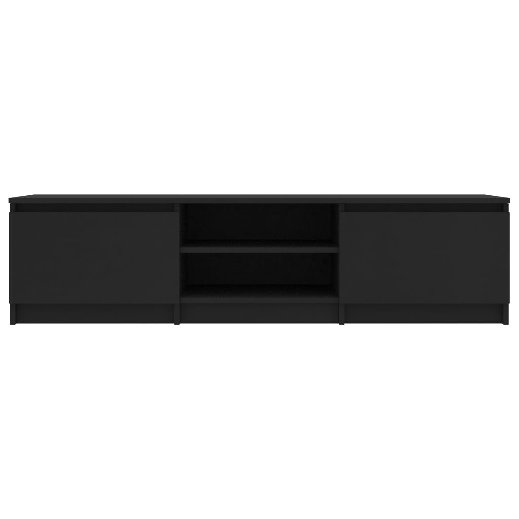 vidaXL Televizoriaus spintelė, juoda, 140x40x35,5cm, apdirbta mediena