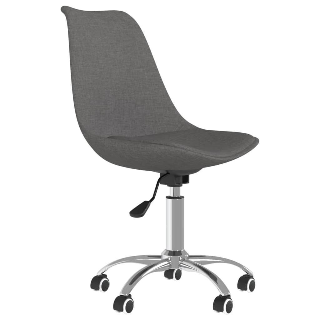 vidaXL Pasukama valgomojo kėdė, tamsiai pilkos spalvos, audinys