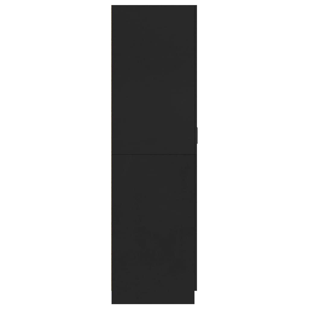 vidaXL Drabužių spinta, juodos spalvos, 80x52x180cm, apdirbta mediena