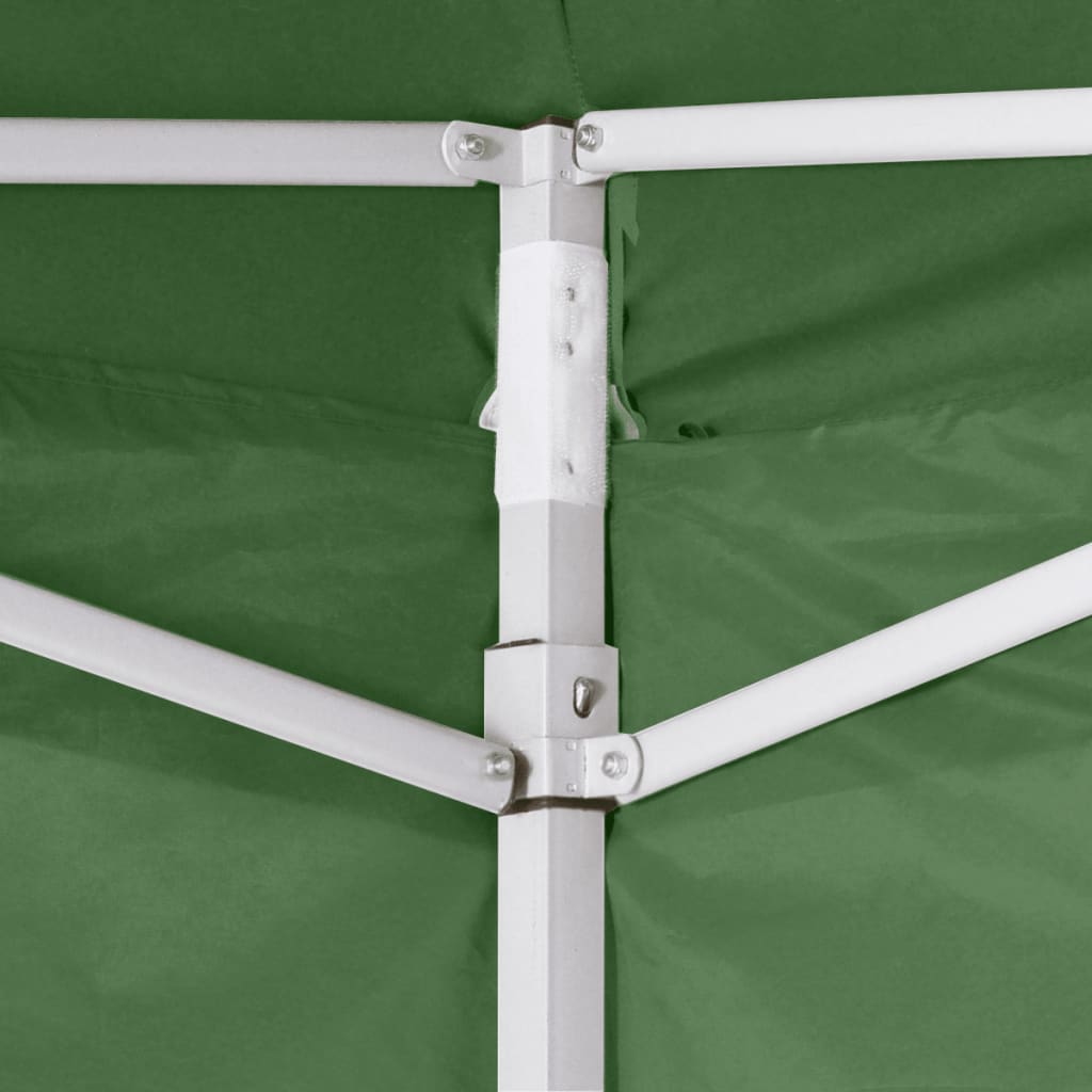 vidaXL Išskleidžiama palapinė su 2 sienomis, žalia, 3x3 m