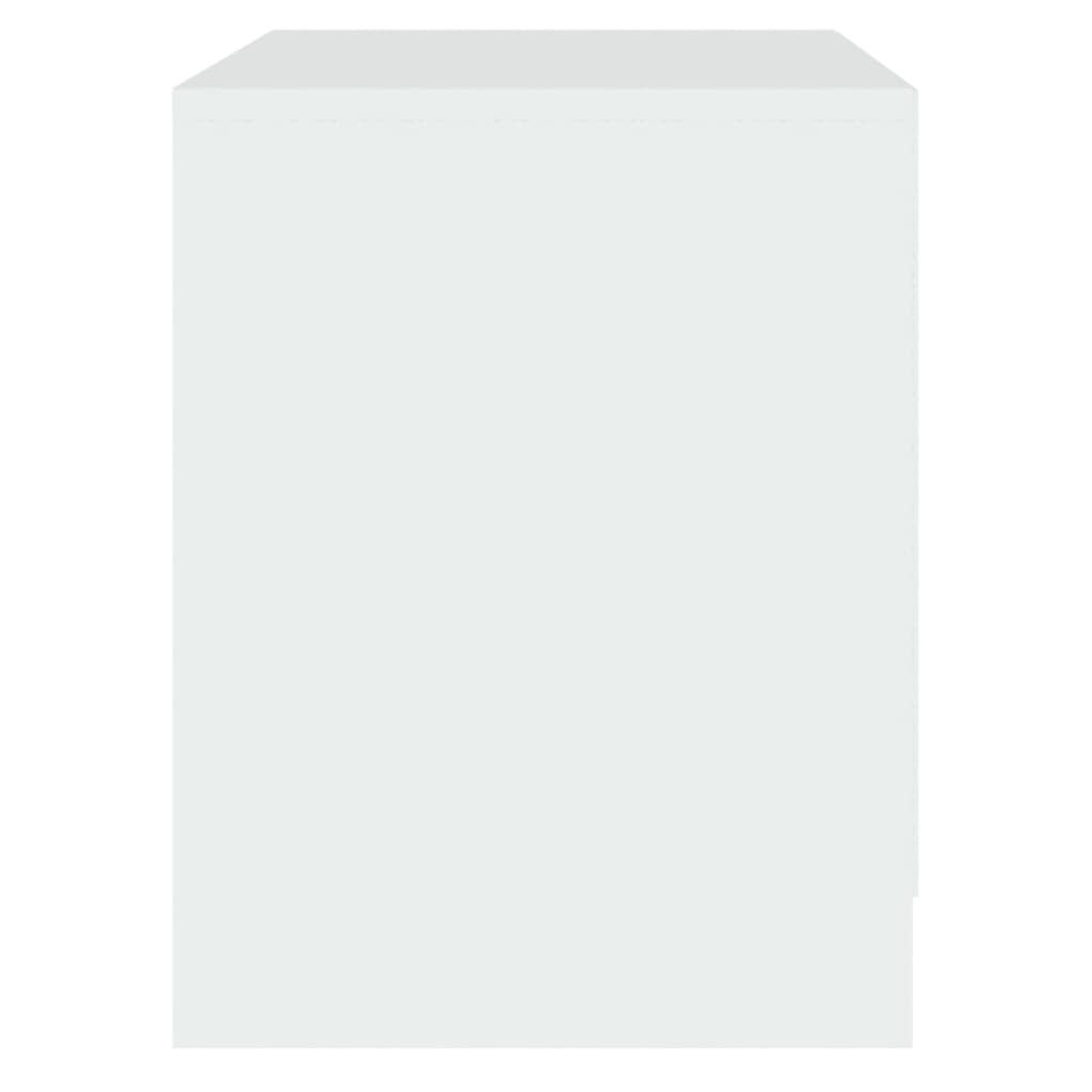 vidaXL Naktinė spintelė, baltos spalvos, 45x34,5x44,5cm, MDP