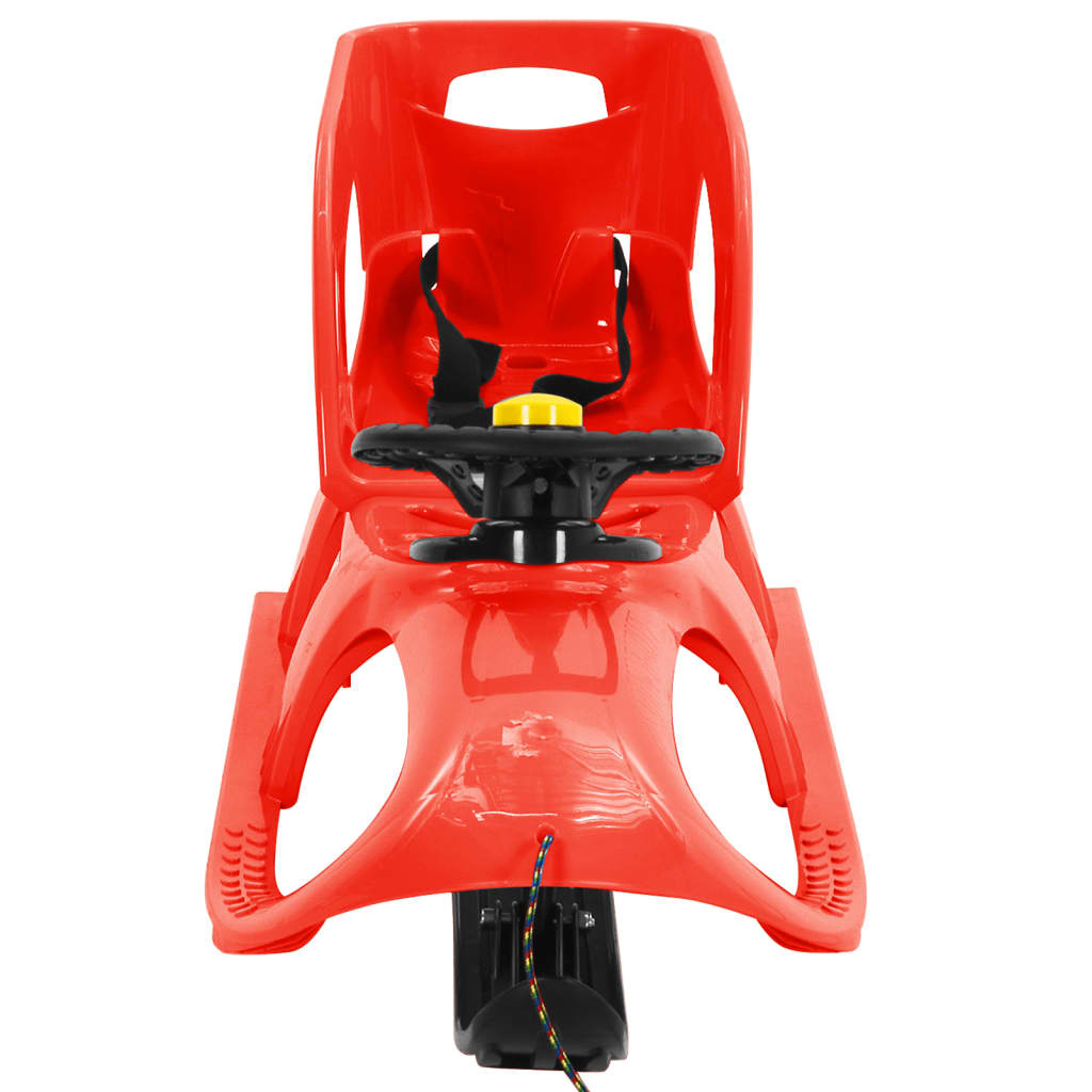 vidaXL Rogutės su sėdyne ir vairu, raudonos, 102,5x40x23cm, PP