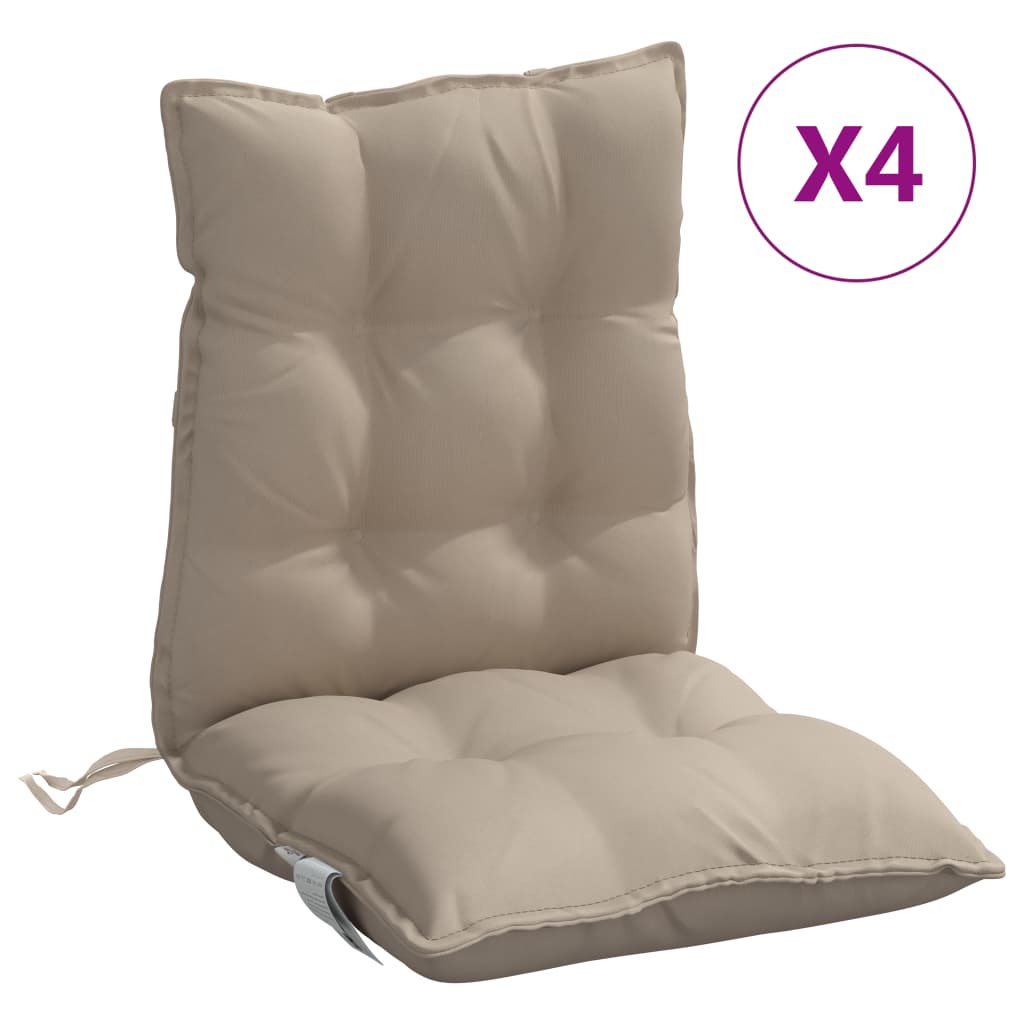 vidaXL Kėdės pagalvėlės, 4vnt., taupe, oksfordo audinys