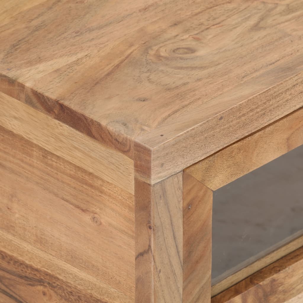 vidaXL Kavos staliukas, 90x60x40cm, akacijos medienos masyvas