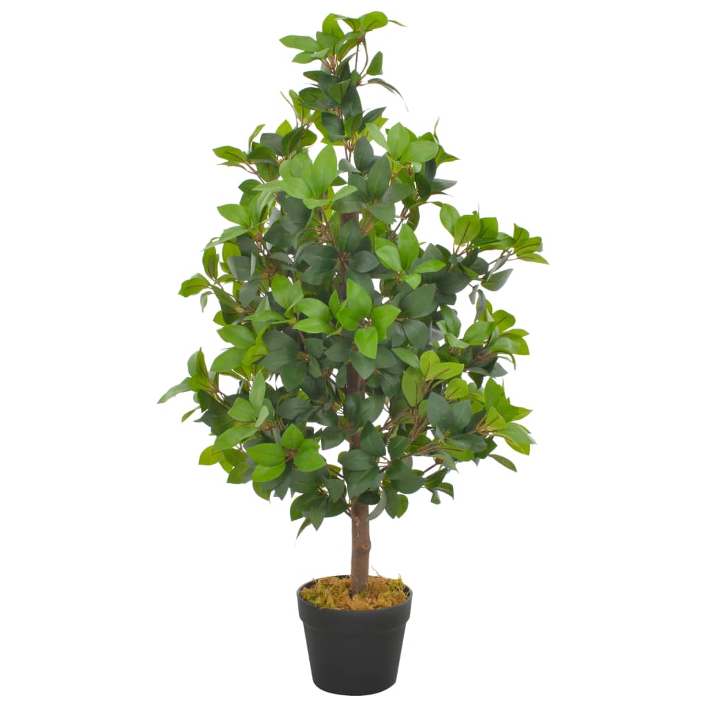 vidaXL Dirbtinis augalas-lauramedis su vazonu, žalios spalvos, 90cm