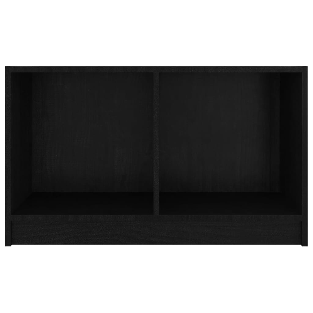 vidaXL Televizoriaus spintelė, juoda, 70x33x42cm, pušies masyvas