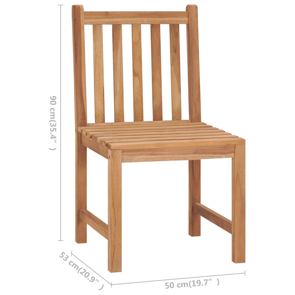 vidaXL Sodo kėdės su pagalvėlėmis, 8vnt., tikmedžio medienos masyvas