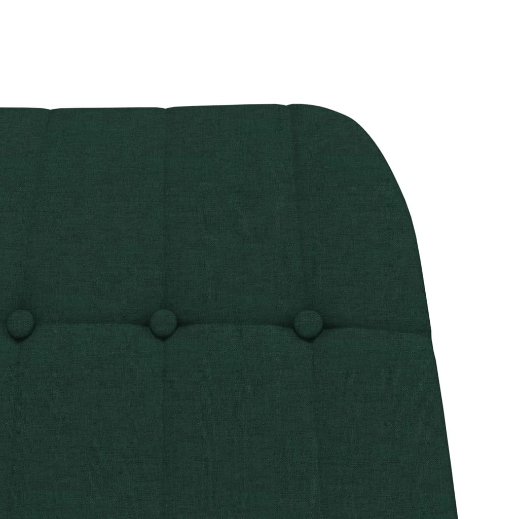 vidaXL Supama kėdė, tamsiai žalios spalvos, audinys