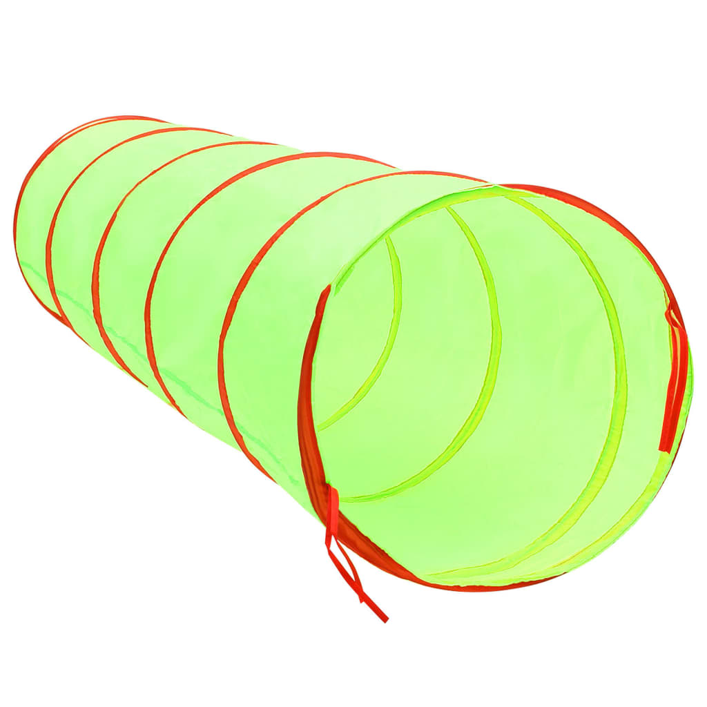 vidaXL Žaidimų tunelis su 250 kamuoliukų, žalias, 175cm, poliesteris