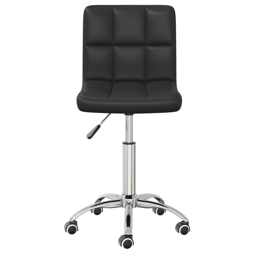 vidaXL Pasukama valgomojo kėdė, juodos spalvos, dirbtinė oda (334334)