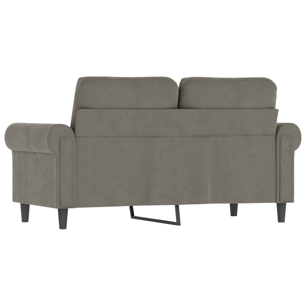 vidaXL Dvivietė sofa, šviesiai pilkos spalvos, 120cm, aksomas