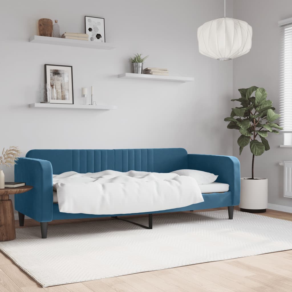 vidaXL Sofa, šviesiai pilkos spalvos, 80x200cm, aksomas