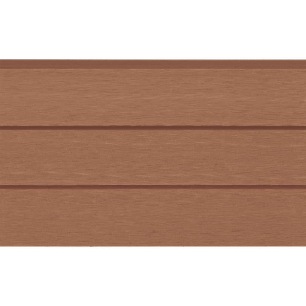 vidaXL Tvoros rinkinys, rudos spalvos, 353x185cm, WPC, 2 kvadratinės