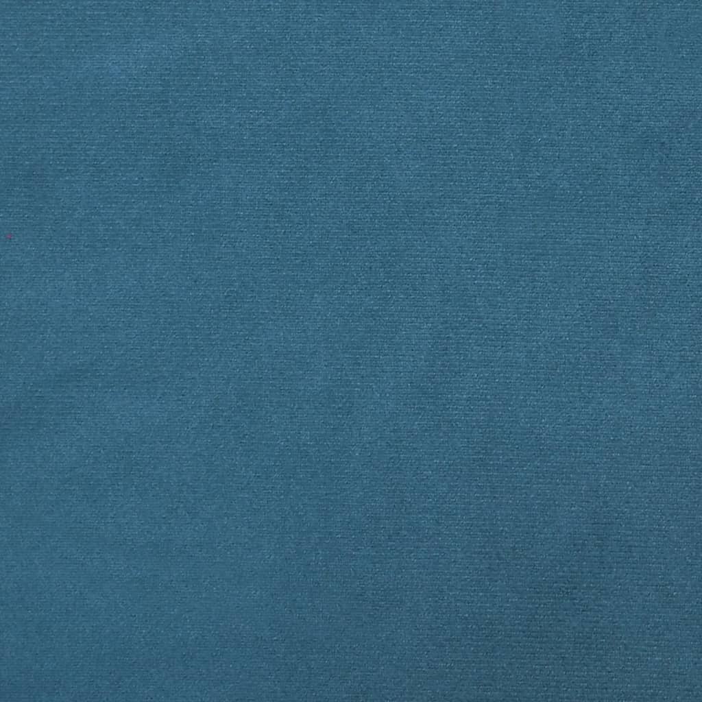 vidaXL Sofa-lova su puodelių laikikliais, mėlynos spalvos, aksomas