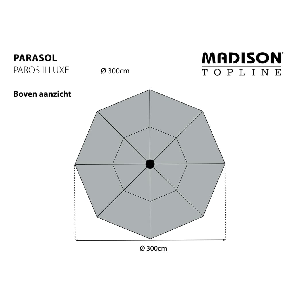 Madison Skėtis nuo saulės Paros II Luxe, šalavijo žalias, 300cm