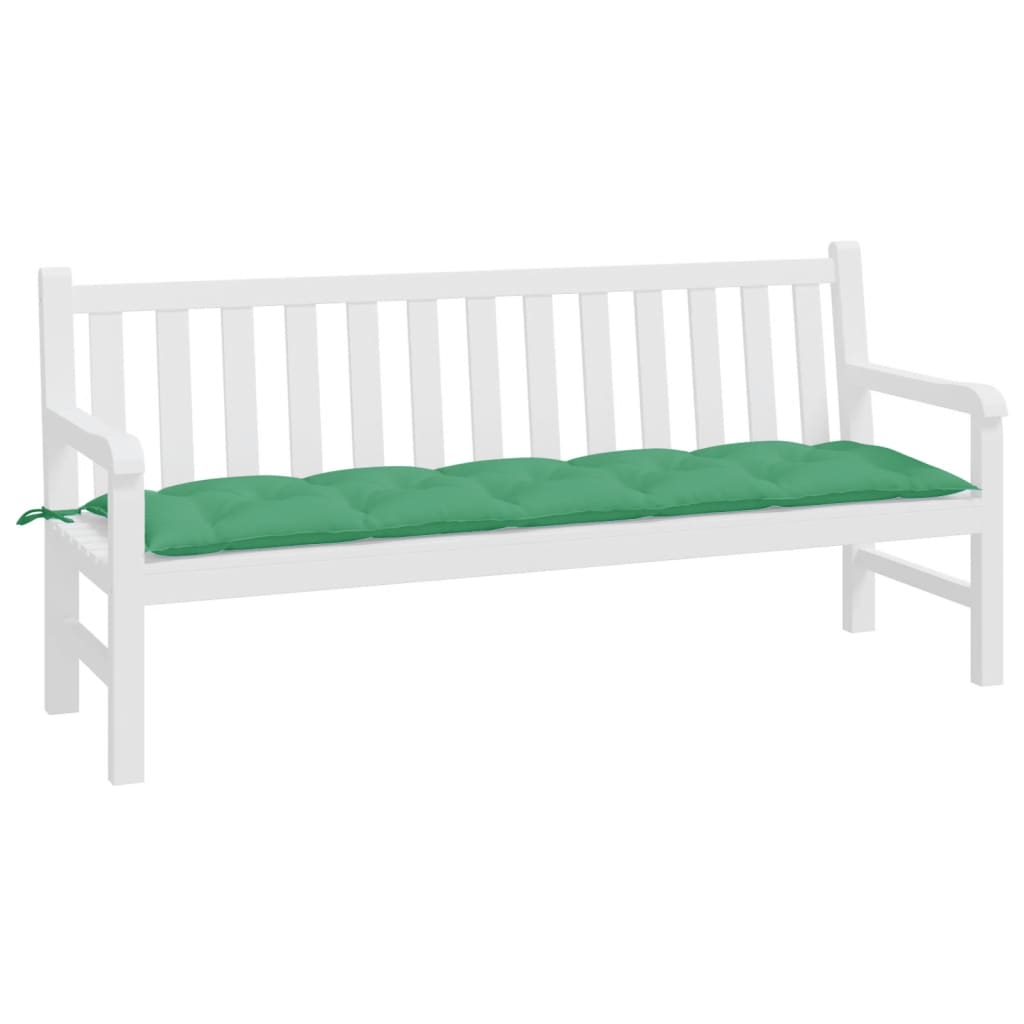 vidaXL Sodo suoliuko pagalvėlė, žalios spalvos, 180x50x7cm, audinys