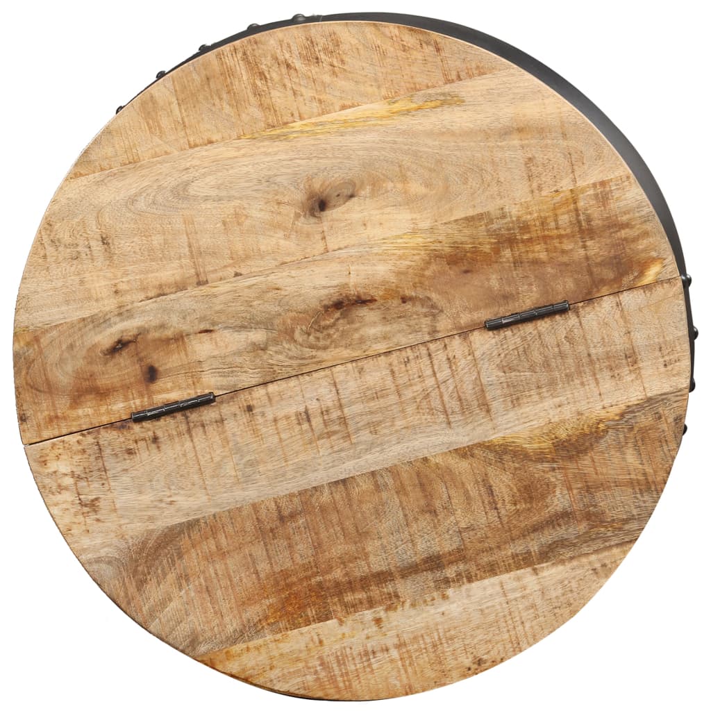 vidaXL Kavos staliukas, 53x43cm, mango medienos masyvas, apskritas