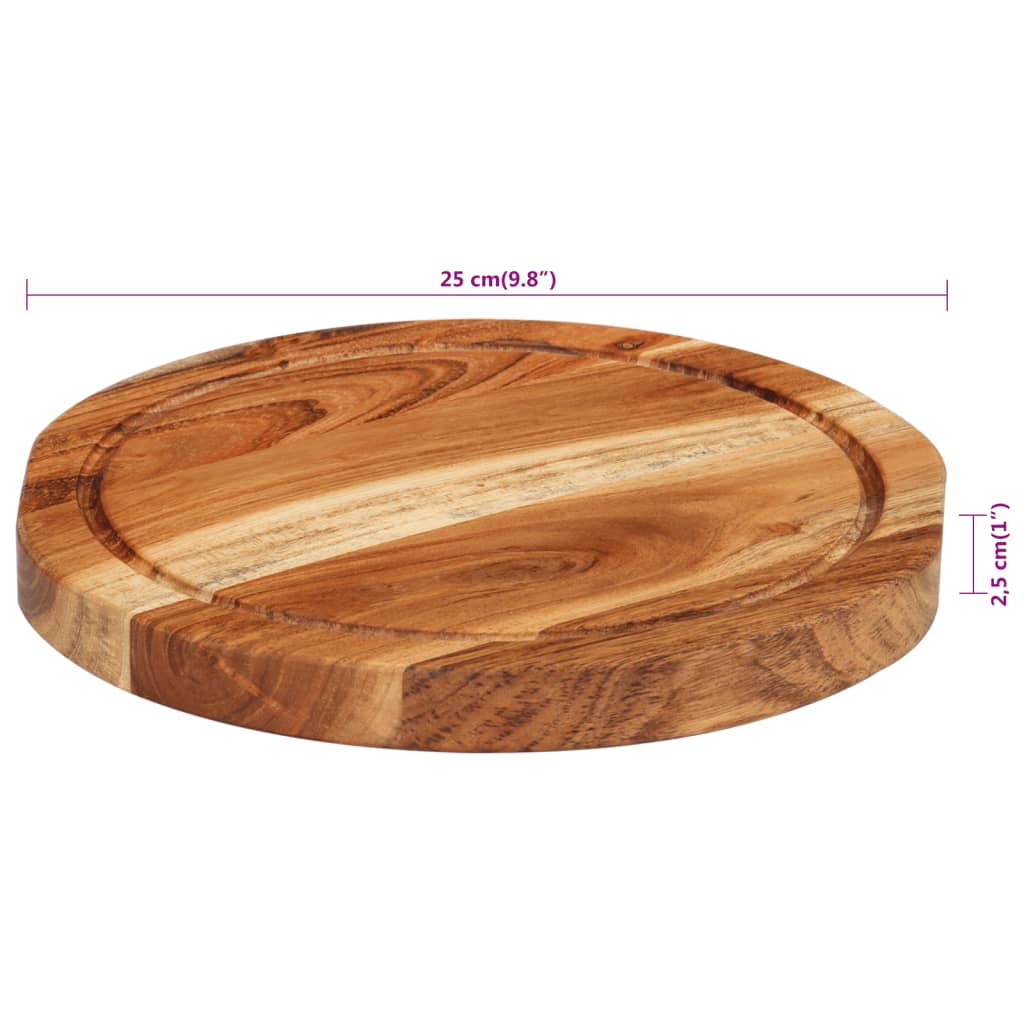 vidaXL Pjaustymo lentelė, 25x2,5cm, akacijos medienos masyvas