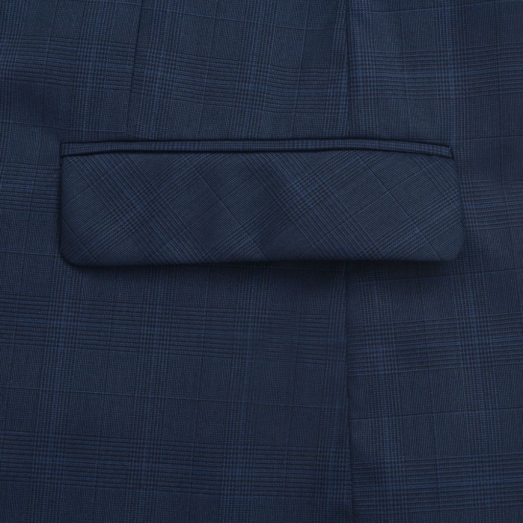vidaXL Vyriškas 2 dalių languotas kostiumas, mėlynas, 48