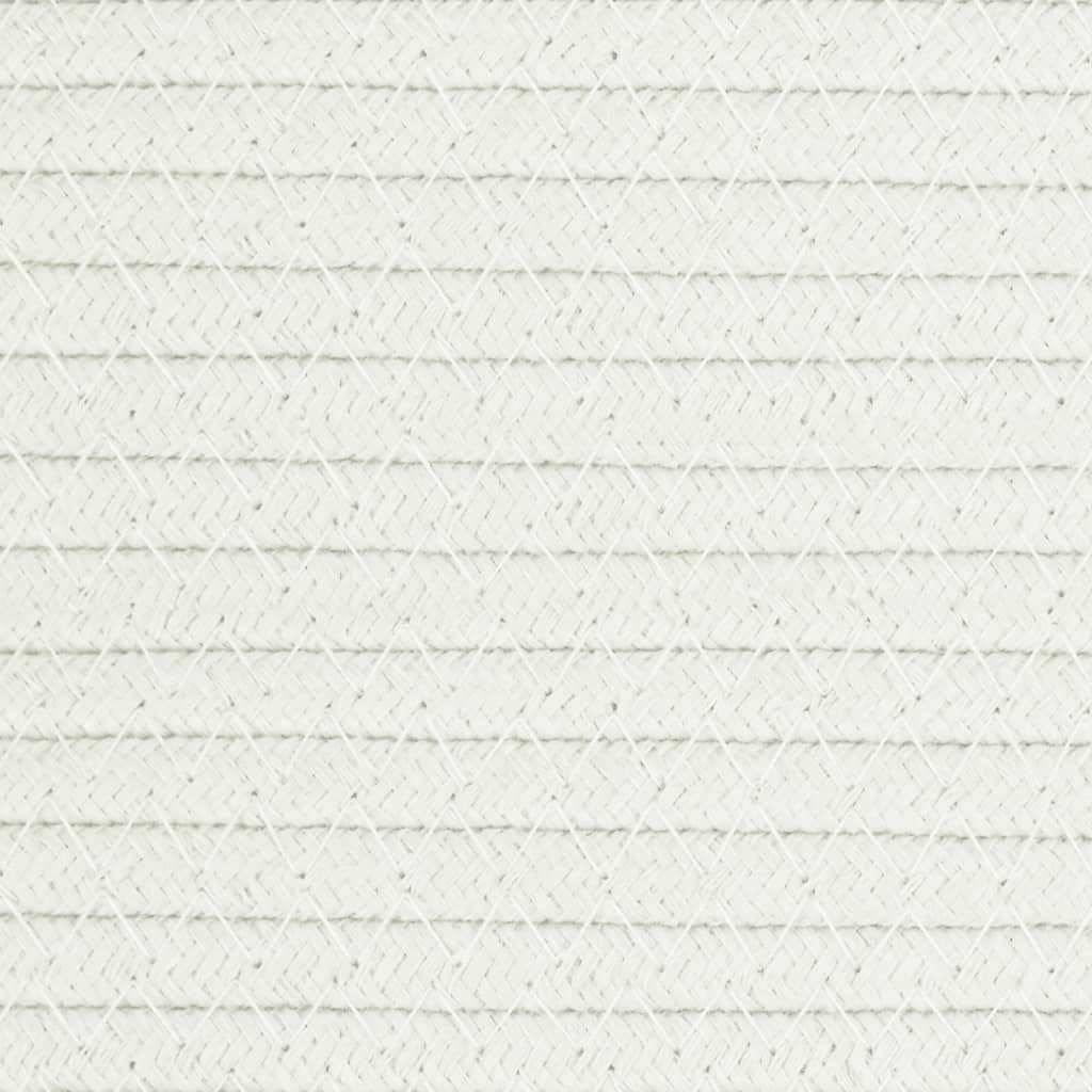 vidaXL Krepšys daiktams, baltos spalvos, 38x36cm, medvilnė