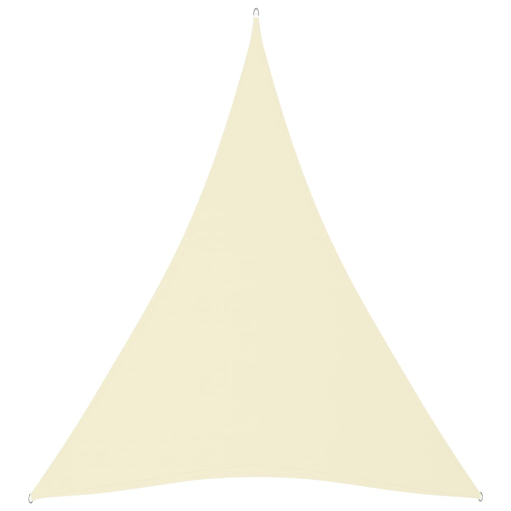 vidaXL Uždanga nuo saulės, kreminė, 5x7x7m, oksfordo audinys, trikampė
