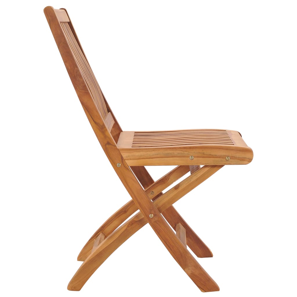 vidaXL Sulankstomos sodo kėdės, 6vnt., tikmedžio medienos masyvas