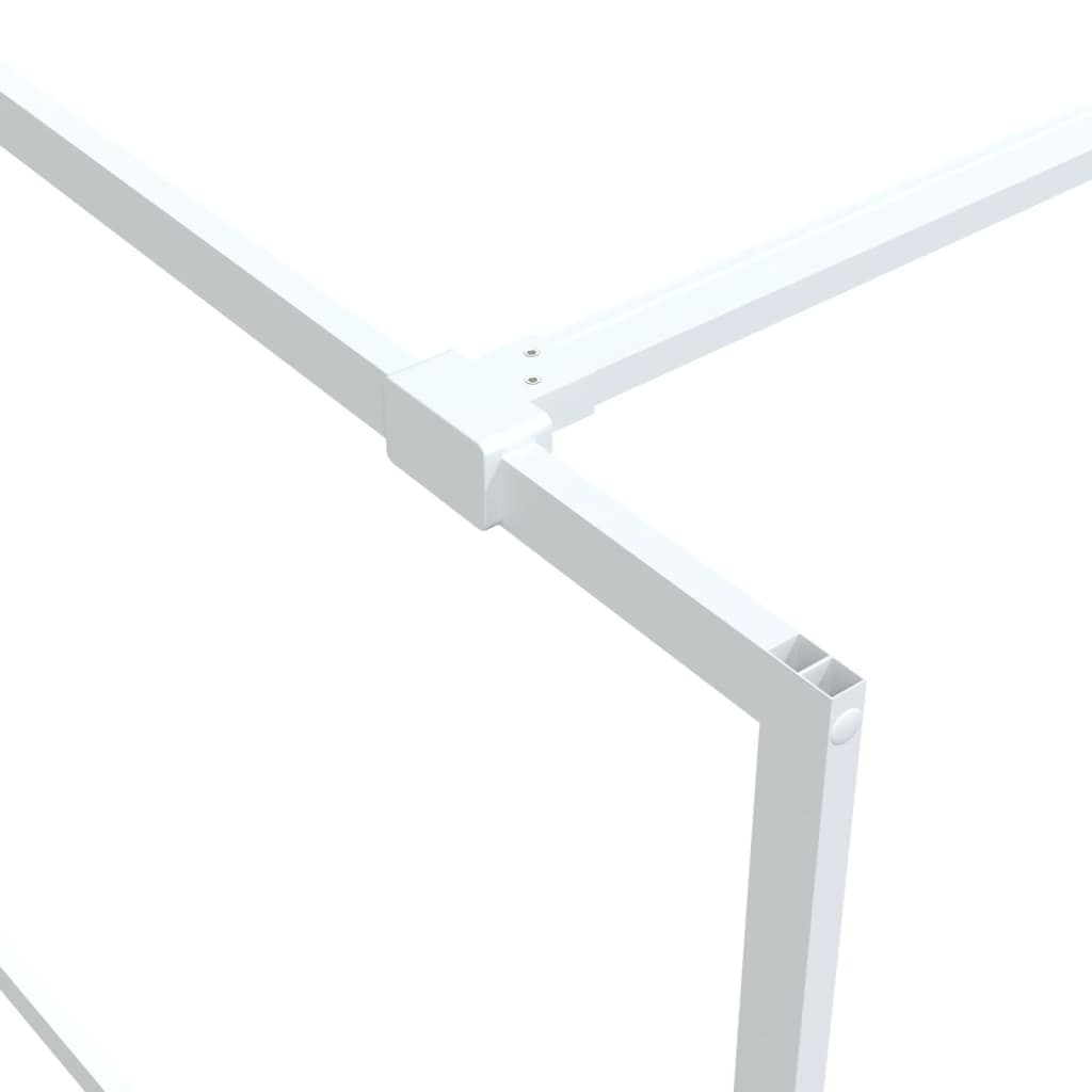 vidaXL Dušo sienelė, baltos spalvos, 80x195cm, skaidrus ESG stiklas