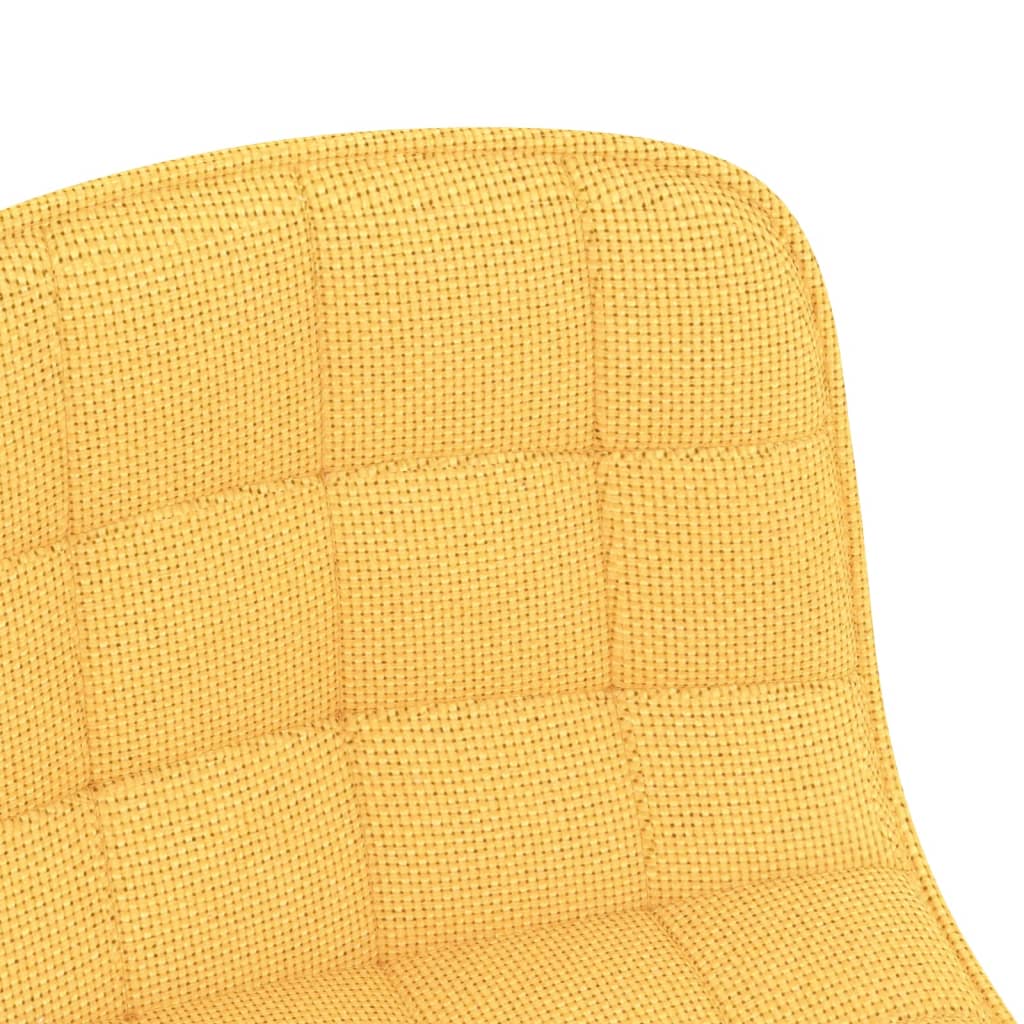 vidaXL Pasukamos valgomojo kėdės, 4vnt., geltonos, audinys