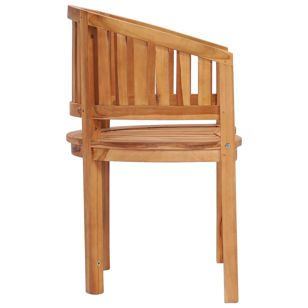 vidaXL Banano formos kėdė, tikmedžio medienos masyvas
