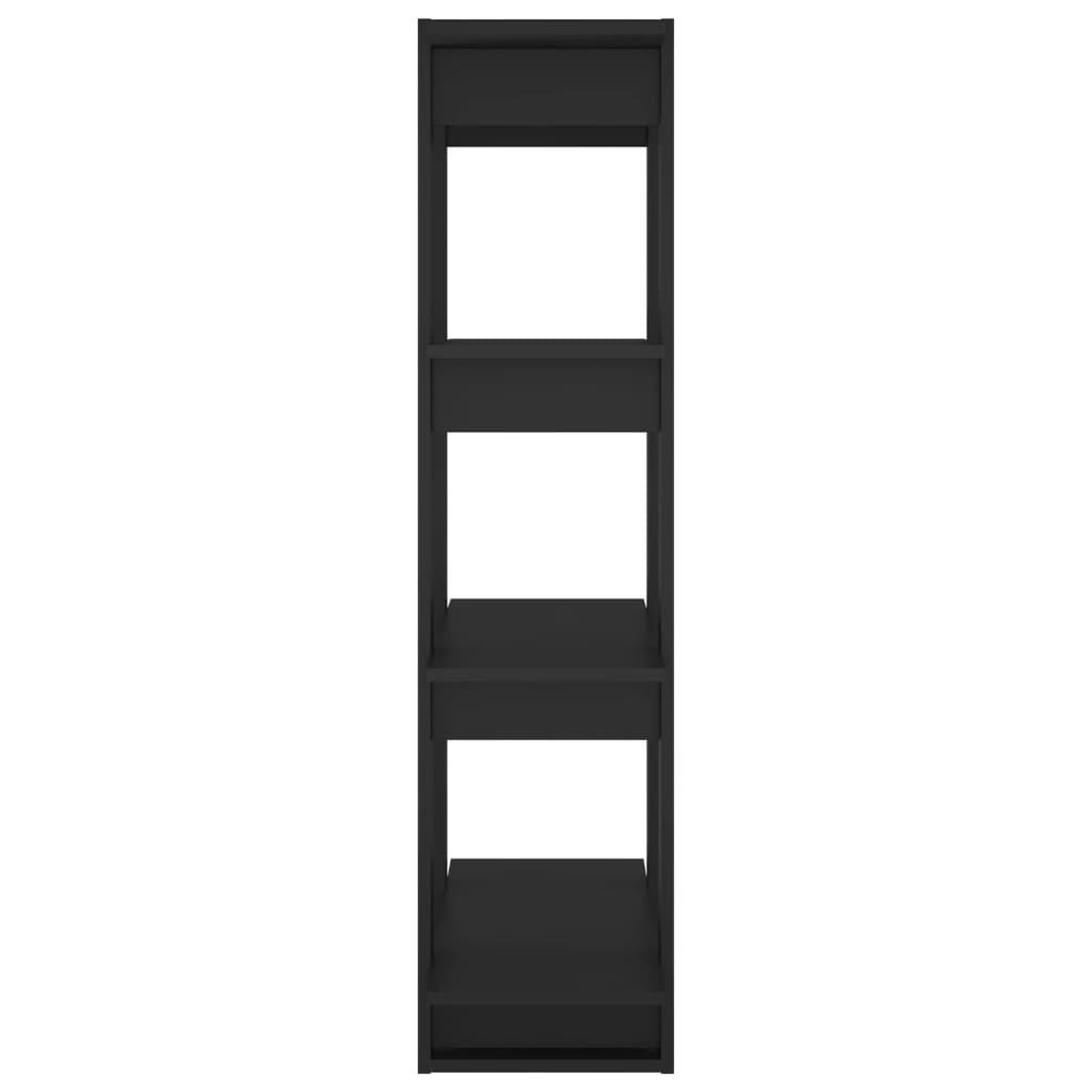 vidaXL Spintelė knygoms/kambario pertvara, juoda, 80x30x123,5cm