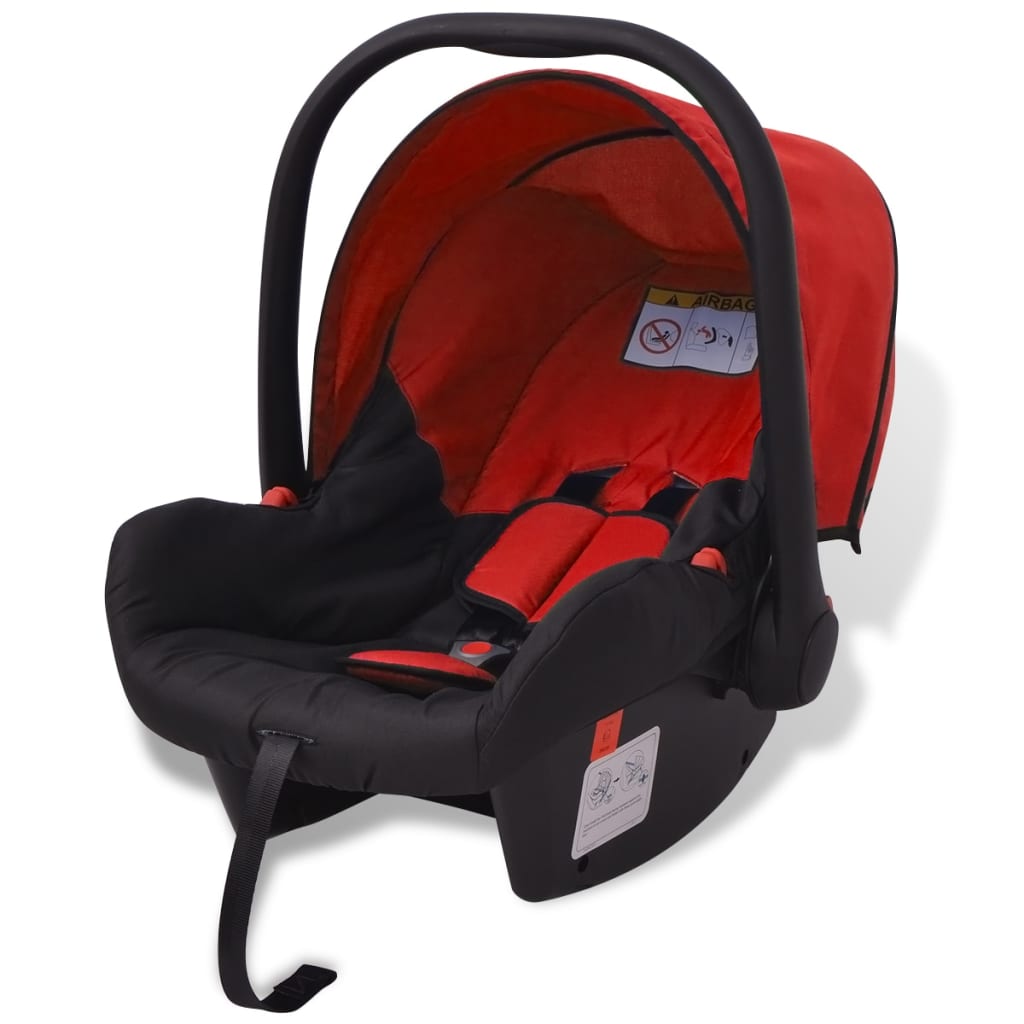 vidaXL 3-in-1 Vaikiškas sulankstomas vežimėlis, raudona ir juoda, aliuminis