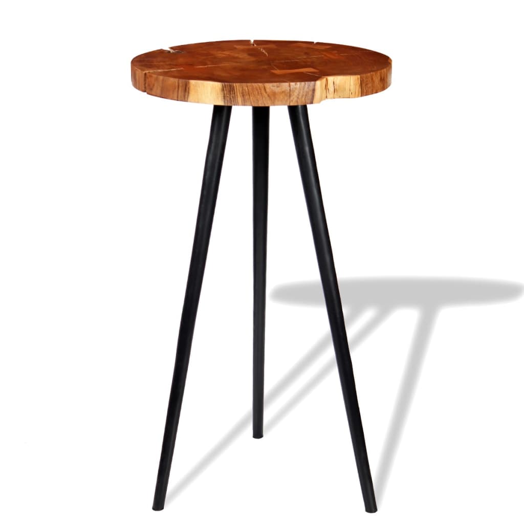 vidaXL Baro stalas, masyvi akacijos mediena, (55-60)x110 cm