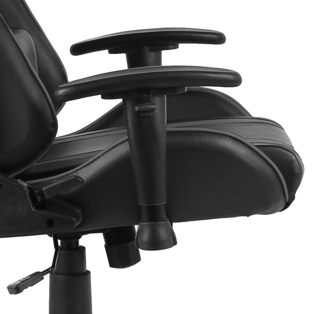 vidaXL Pasukama žaidimų kėdė, pilkos spalvos, PVC