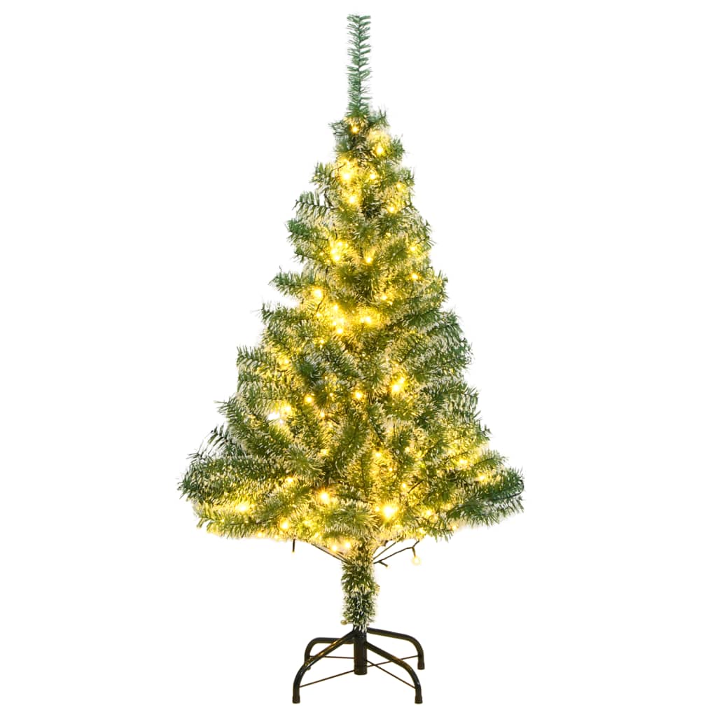 vidaXL Dirbtinė Kalėdų eglutė su 150 LED lempučių ir sniegu, 150cm