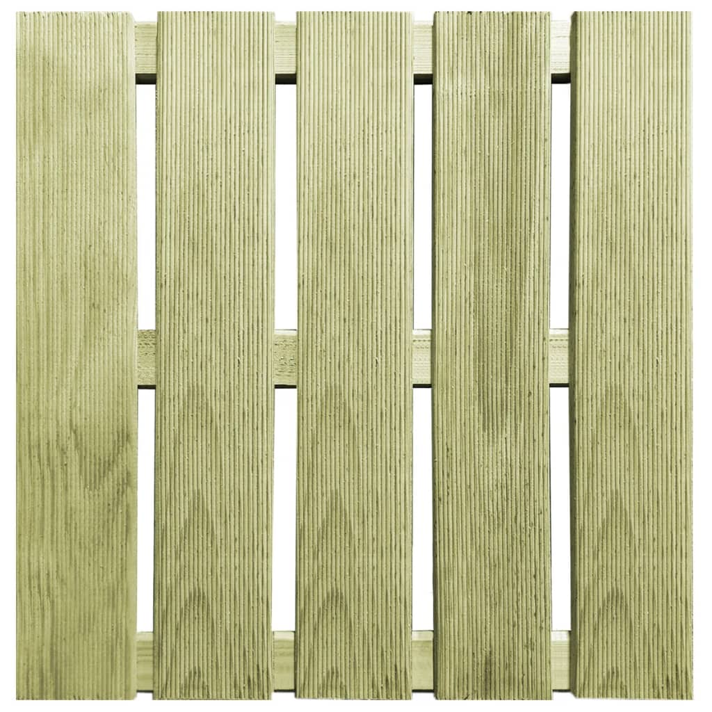 vidaXL Grindų plytelės, 24vnt., žalios spalvos, 50x50cm, mediena