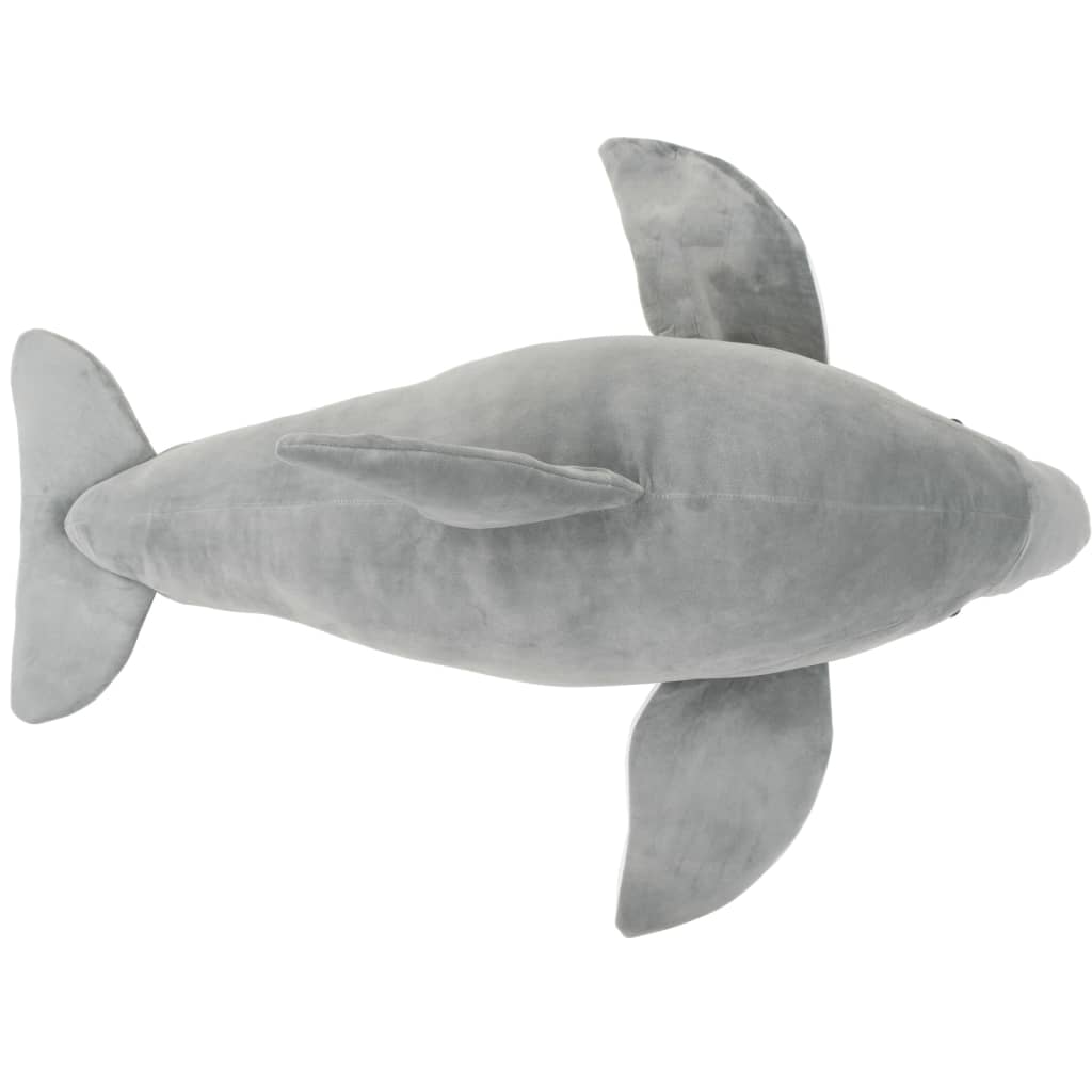 vidaXL Minkštas žaislinis delfinas, pilkas, pliušinis