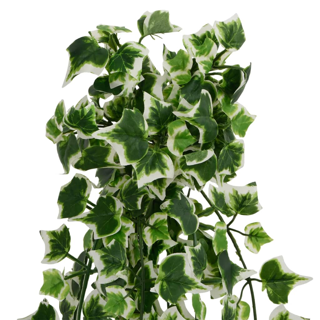 vidaXL Dirbtiniai pakabinami augalai, 12vnt., žali ir balti, 90cm