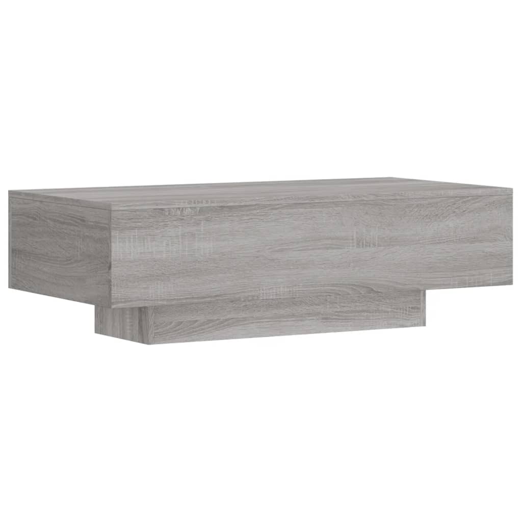 vidaXL Kavos staliukas, pilkas ąžuolo, 100x49,5x31cm, apdirbta mediena