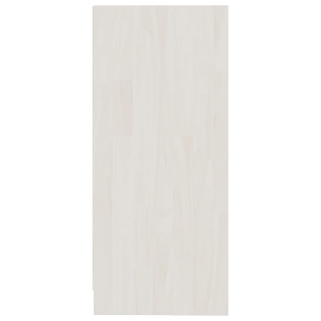 vidaXL Šoninė spintelė, balta, 35,5x33,5x76cm, pušies medienos masyvas