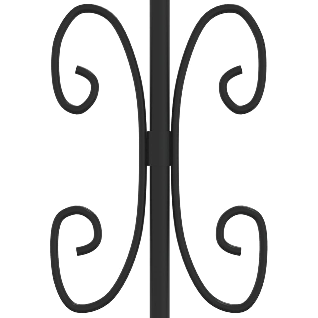 vidaXL Sodo tvora su smailiomis viršūnėmis, juoda, 190cm, plienas