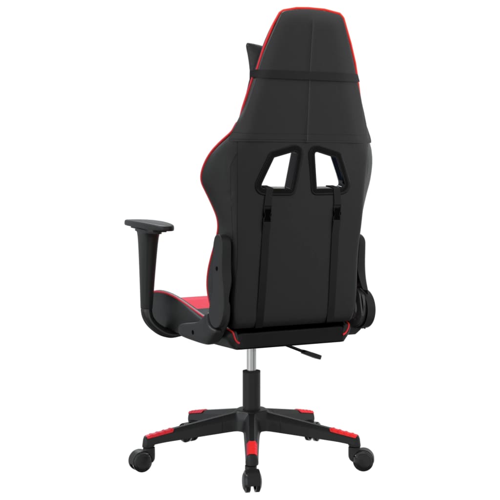 vidaXL Žaidimų kėdė, juodos ir raudonos spalvos, dirbtinė oda