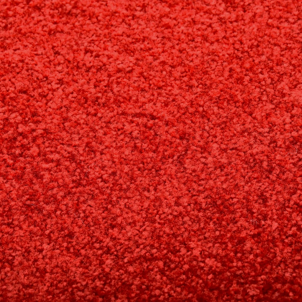 vidaXL Durų kilimėlis, raudonos spalvos, 120x180cm, plaunamas